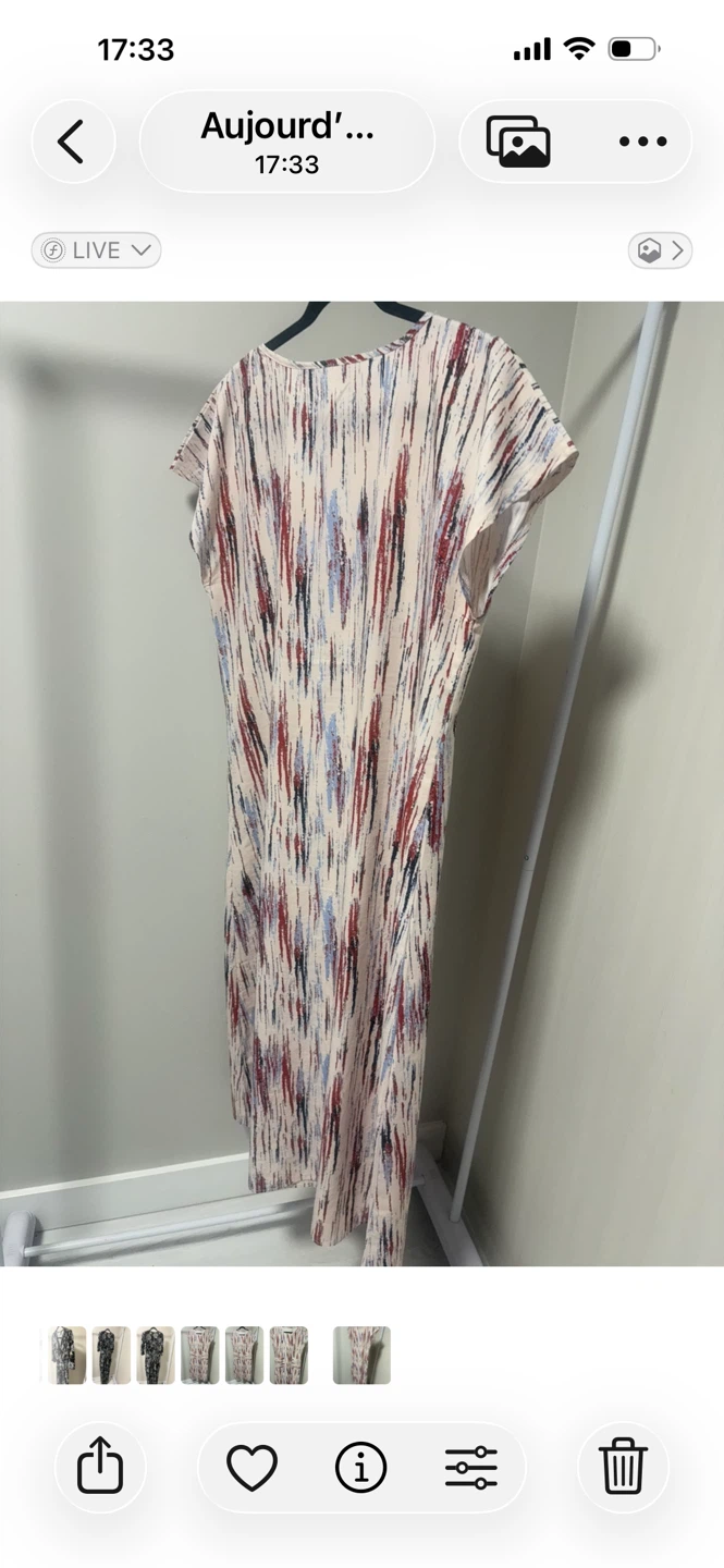 Robe à poches avec imprimé abstrait - photo 5