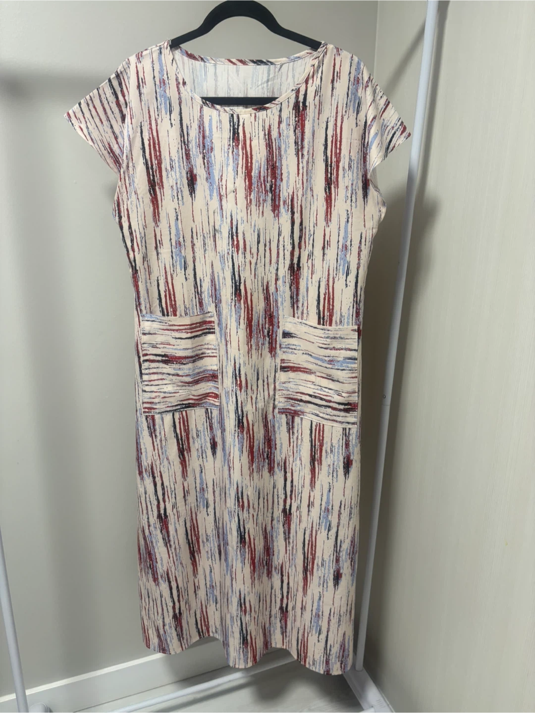 Robe à poches avec imprimé abstrait - photo 2
