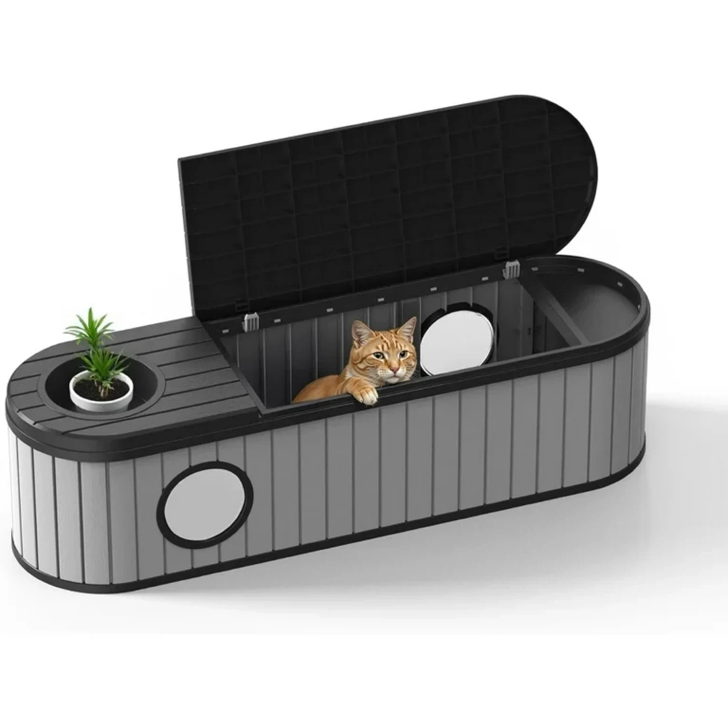 FICARTS Hidden Cat Litter Box Enclosure