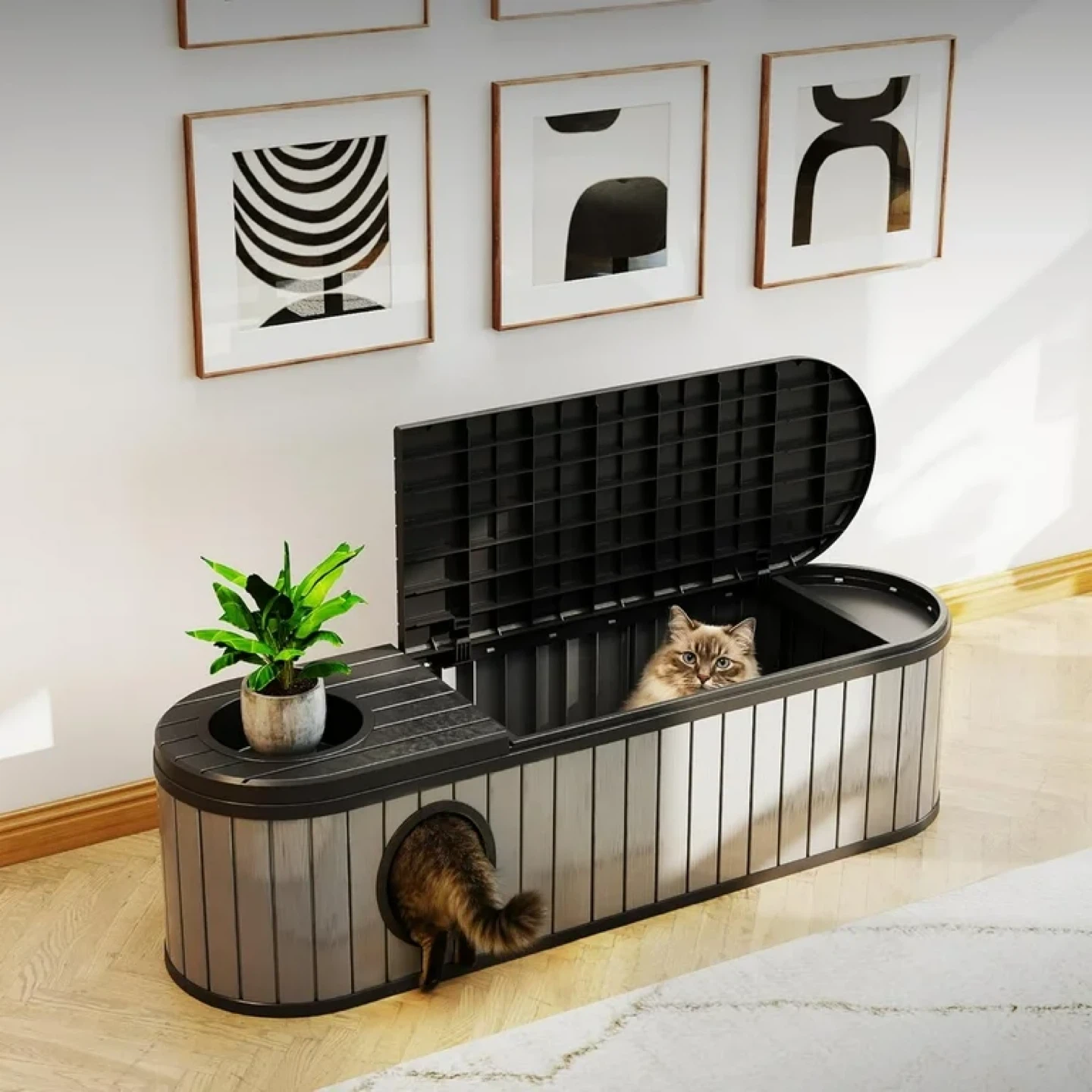 FICARTS Hidden Cat Litter Box Enclosure - photo 4