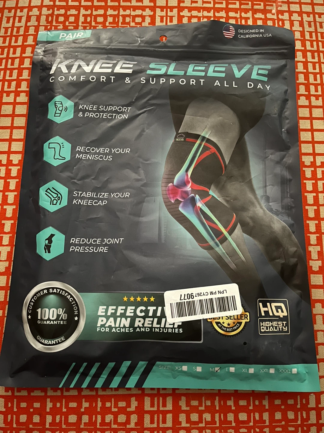 Modvel Knee Sleeves - Pair, Black/Grey, Size XXL - photo 2