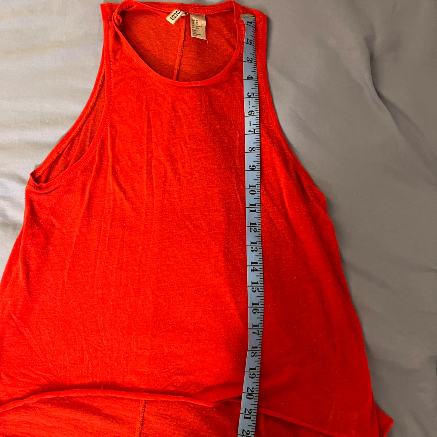 Bright Red Flowing Tank Top - Size XS fits larger - photo 2