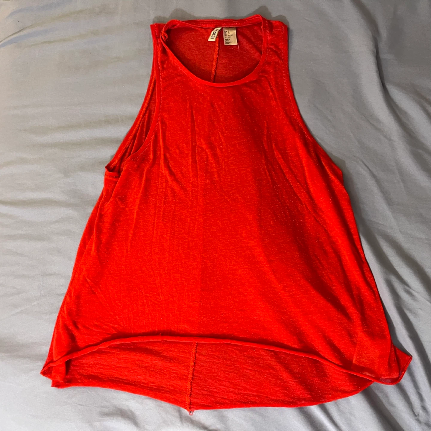 Bright Red Flowing Tank Top - Size XS fits larger