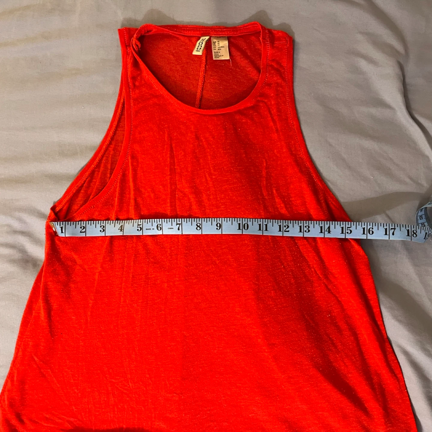 Bright Red Flowing Tank Top - Size XS fits larger - photo 3