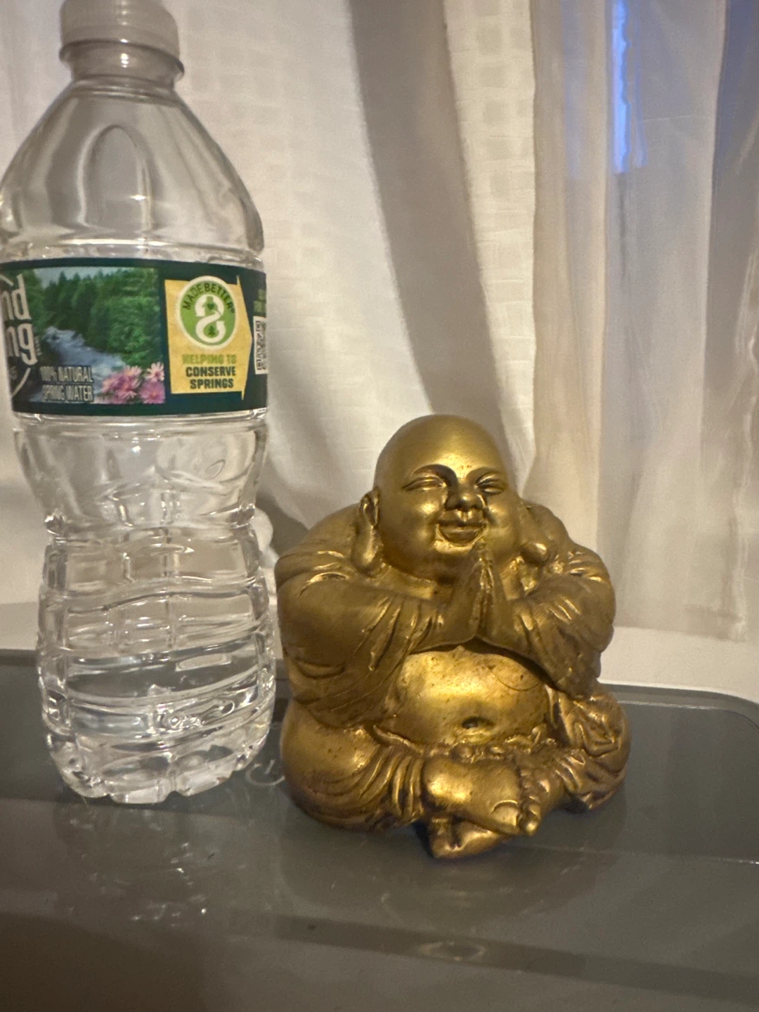 Golden Laughing Buddha Statue - photo 5