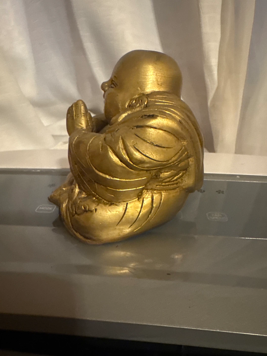 Golden Laughing Buddha Statue - photo 2
