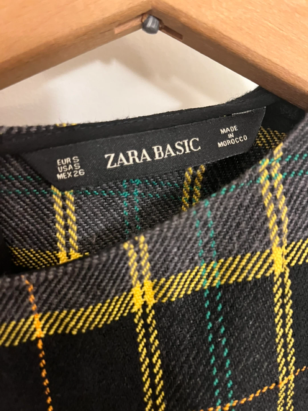 Zara Basic Plaid Long Sleeve Top Size S - photo 2