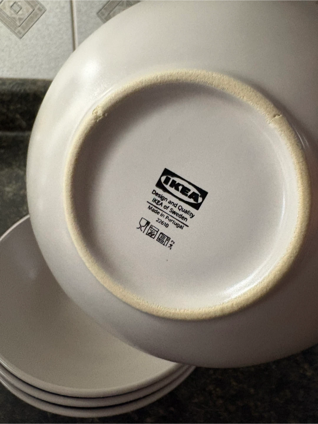 Set of 4 IKEA Pasta Bowls and 2 plates and glasses - photo 4