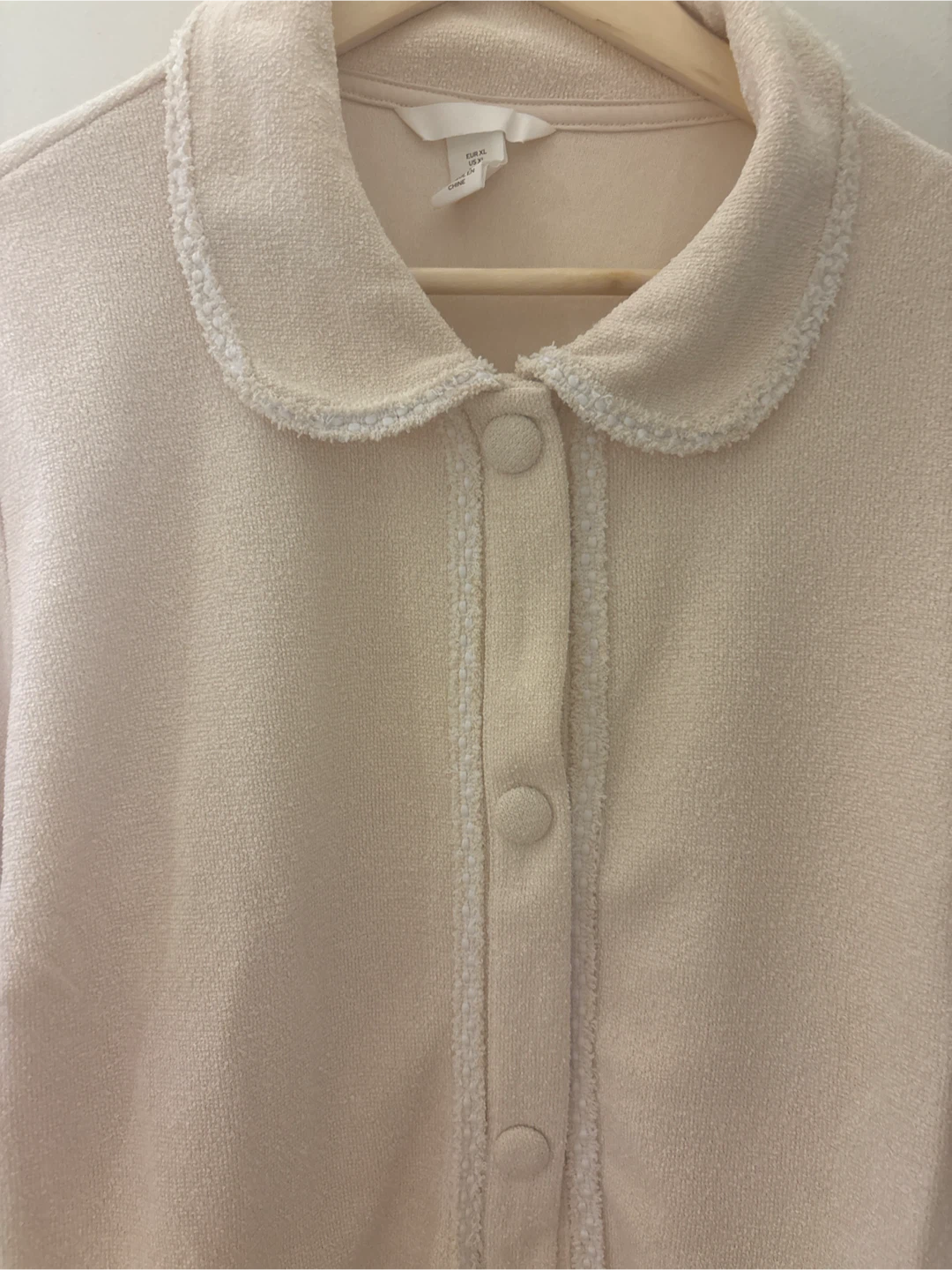 H&M Cream Collared Button-Up Cardigan - Size XL - photo 5