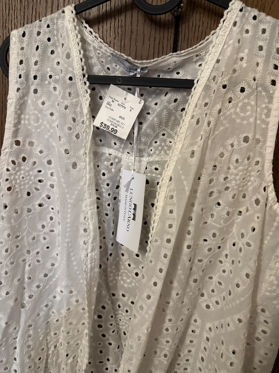Luingo Largo White Broderie Anglaise Vest - photo 2