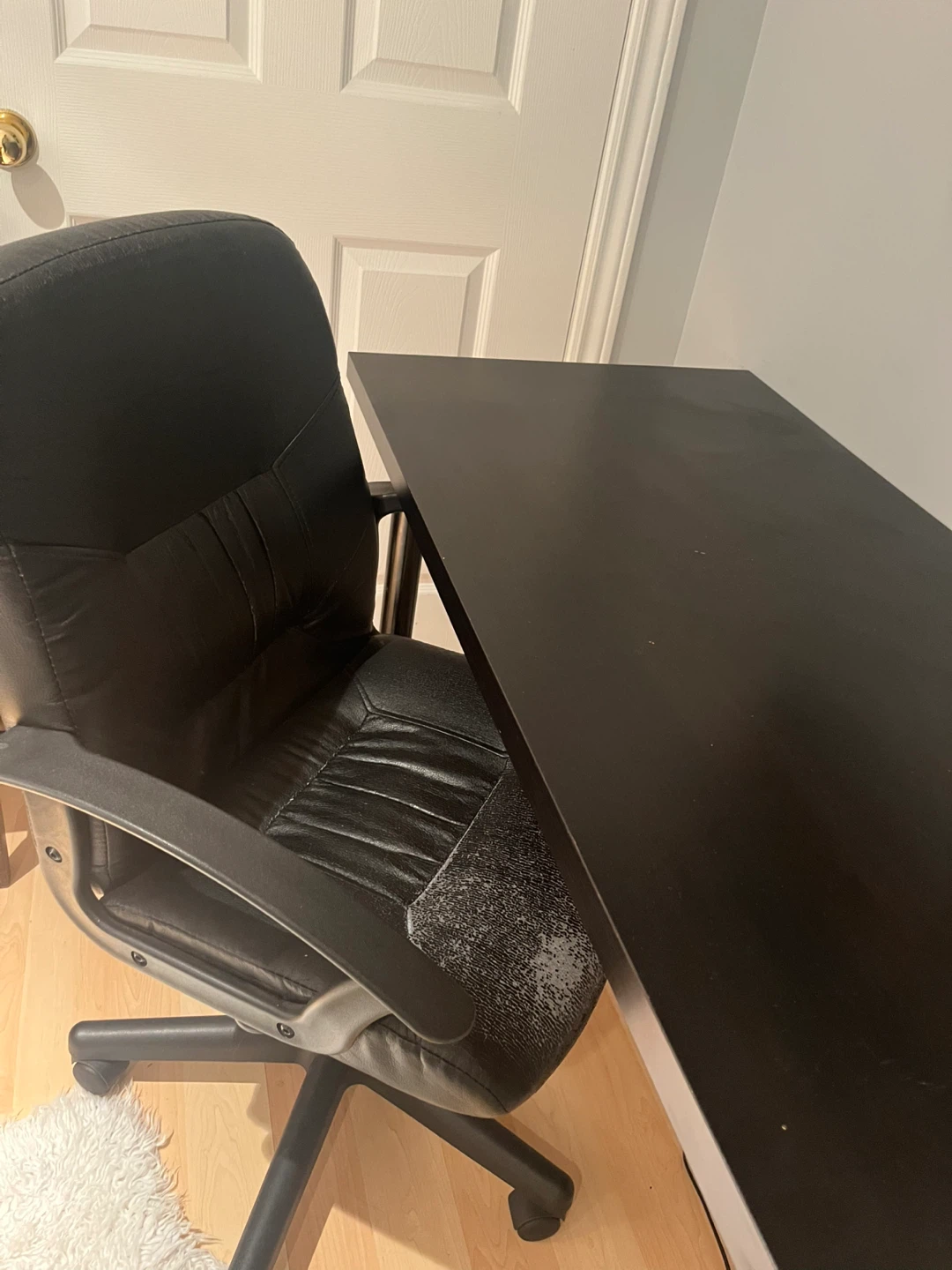 Black Desk and Office Chair Set - photo 3