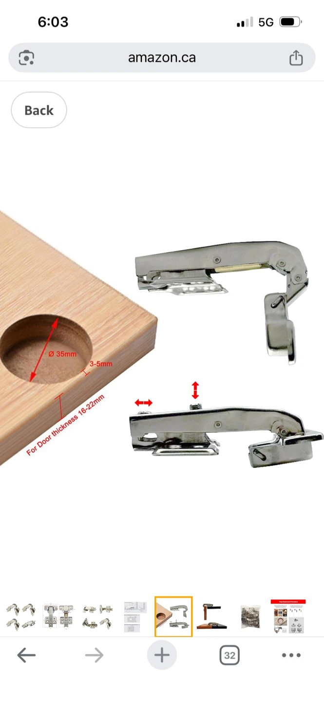 Kitchen Cabinet Hinges 10 Pack - Kitchen Cabinet Door Hinges - photo 5