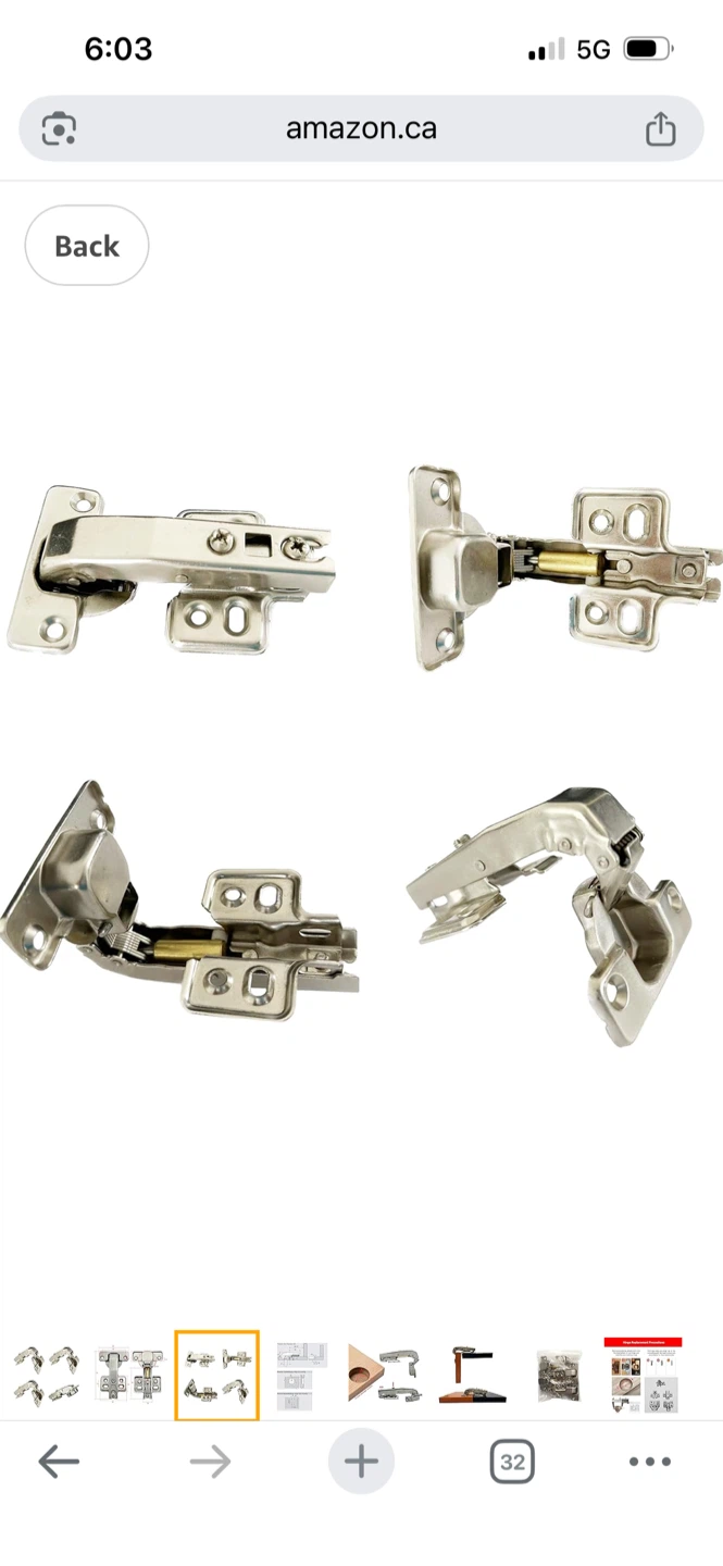 Kitchen Cabinet Hinges 10 Pack - Kitchen Cabinet Door Hinges - photo 3
