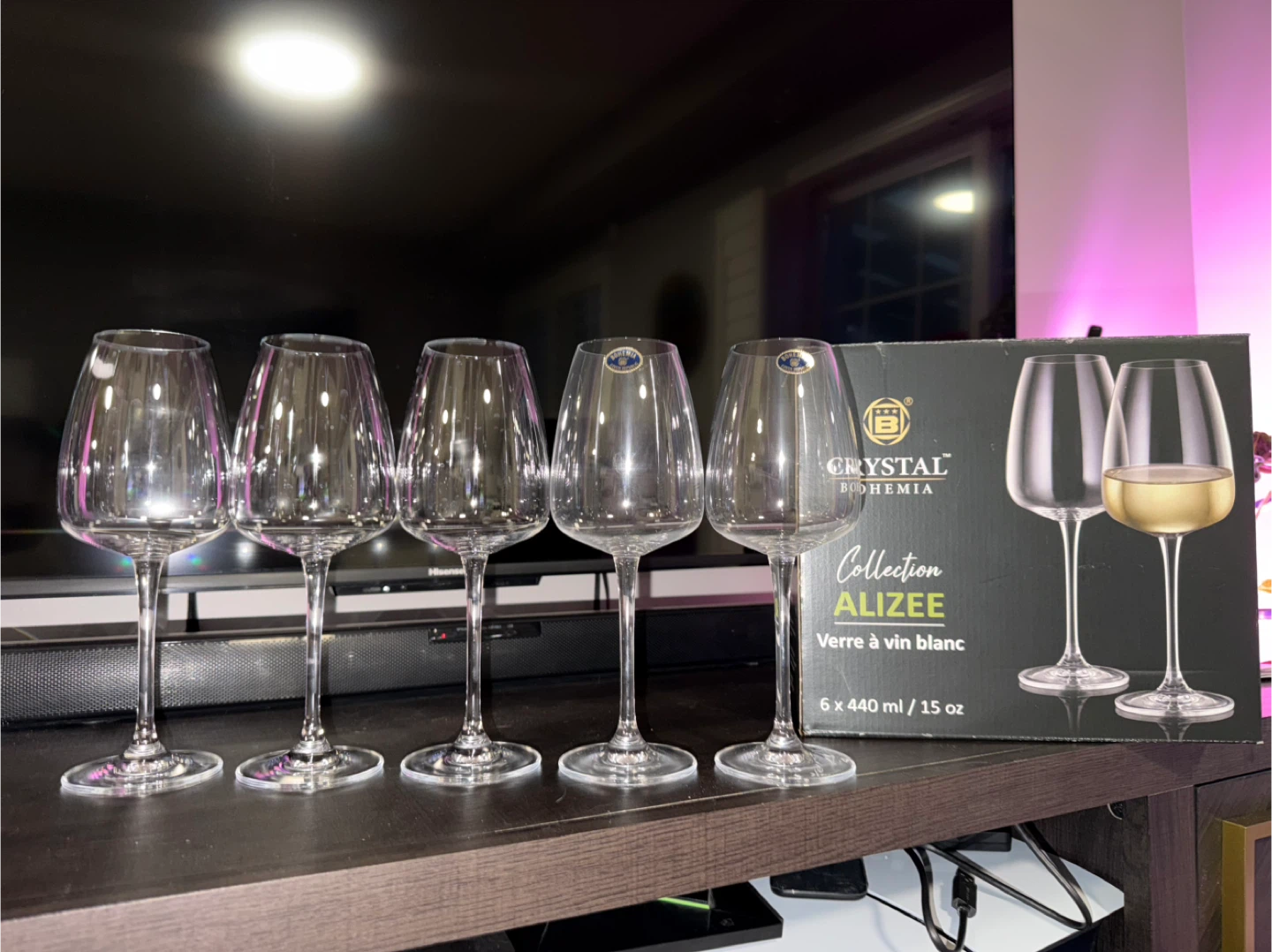 Crystal Bohemia Alizee White Wine Glasses (Set of 5) - photo 3