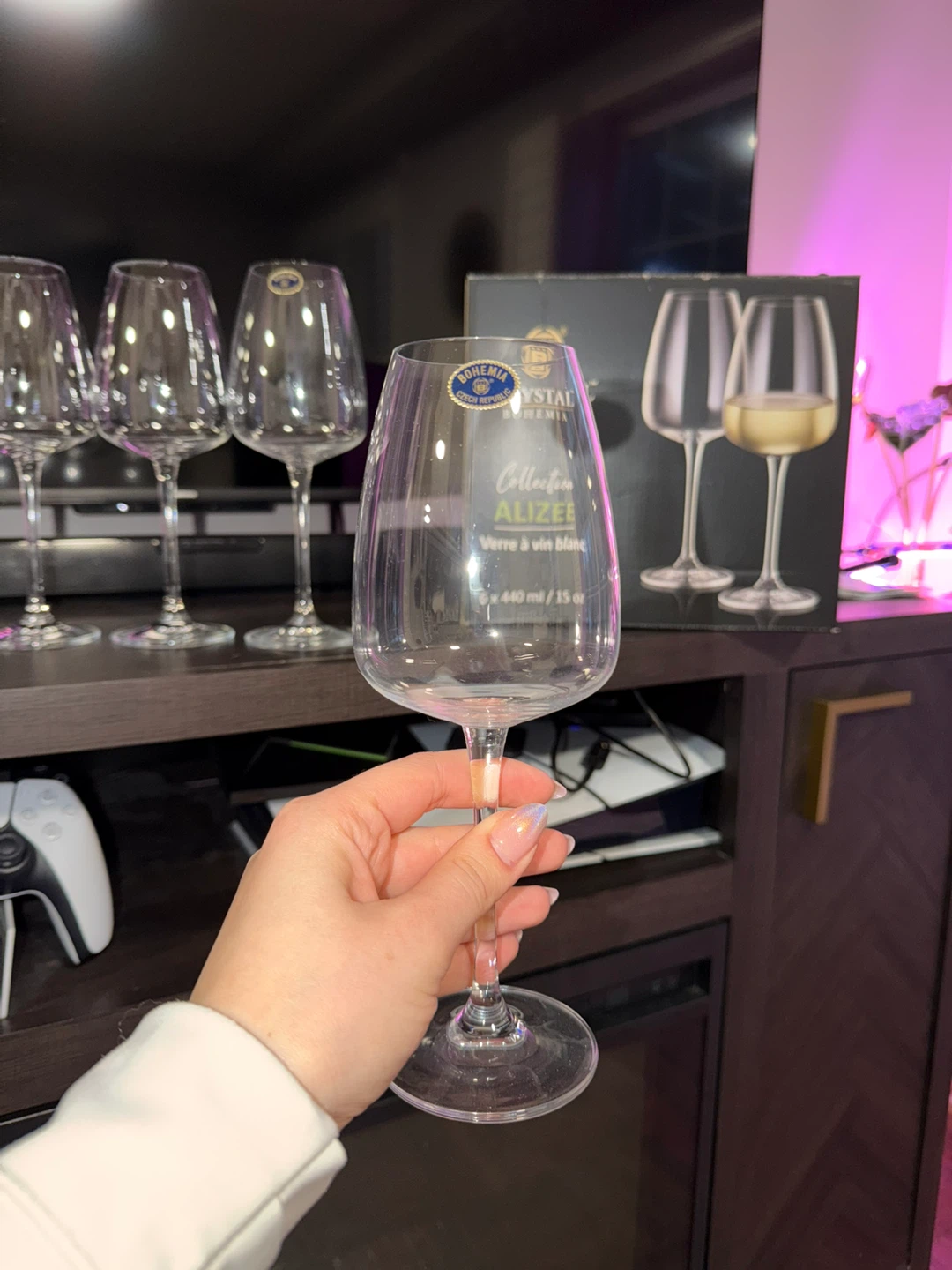Crystal Bohemia Alizee White Wine Glasses (Set of 5) - photo 4