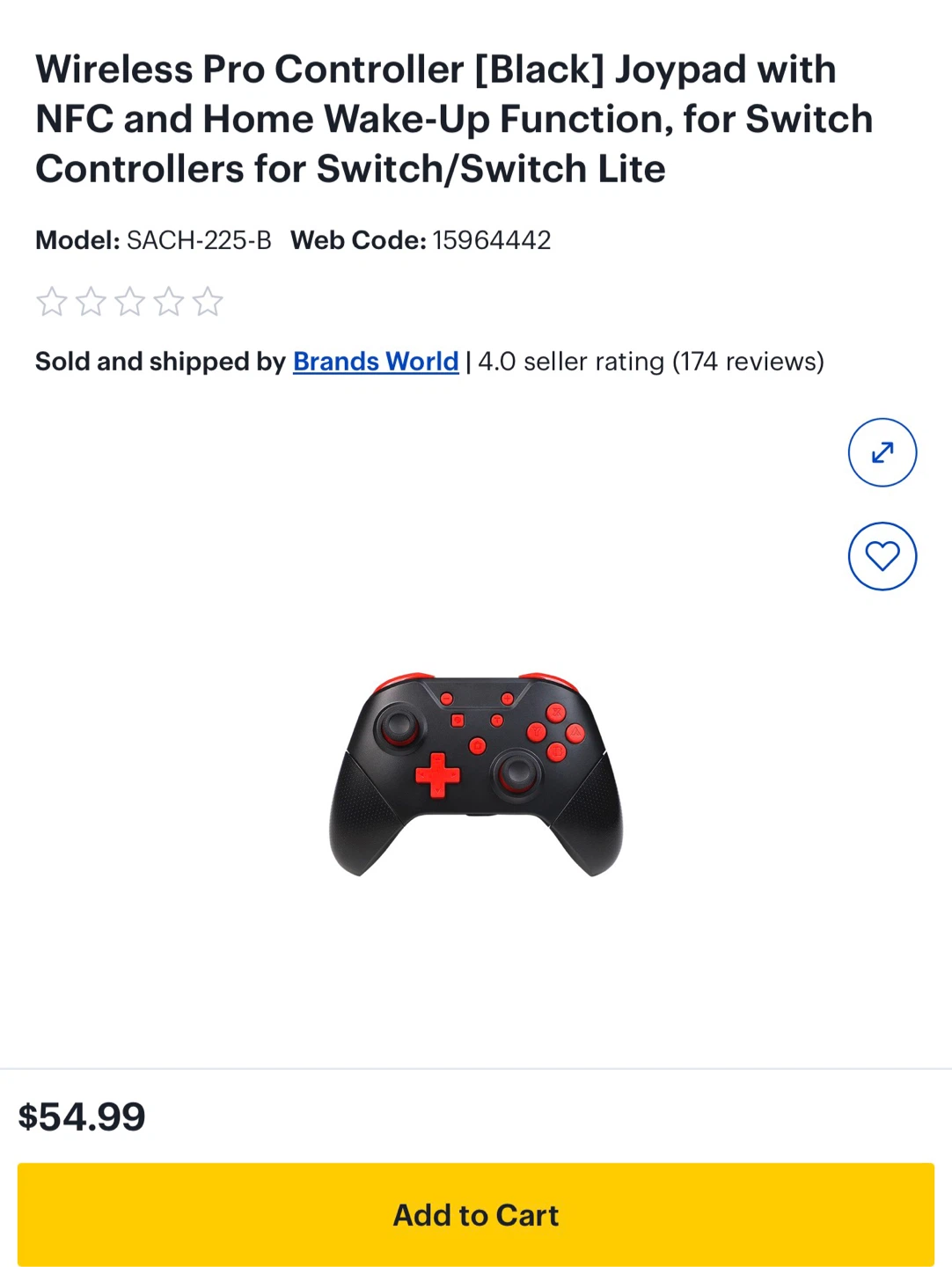 Wireless Pro Controller for Switch/Switch Lite