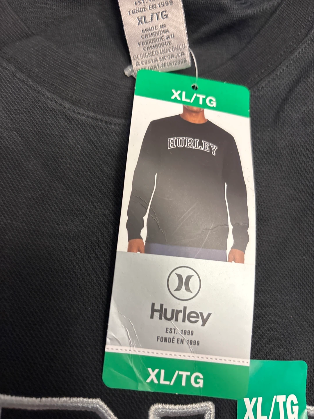 Hurley Men's Long Sleeve Crewneck Sweatshirt XL/TG - photo 2