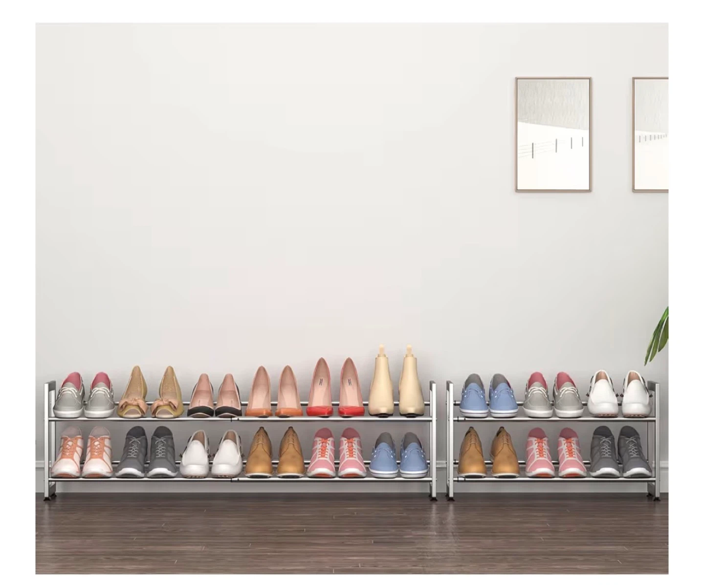 FKUO 2 Tier Shoe Rack for Closet - photo 5
