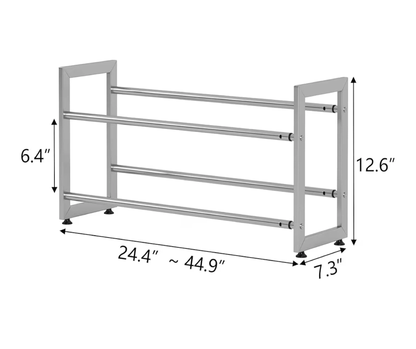 FKUO 2 Tier Shoe Rack for Closet - photo 2