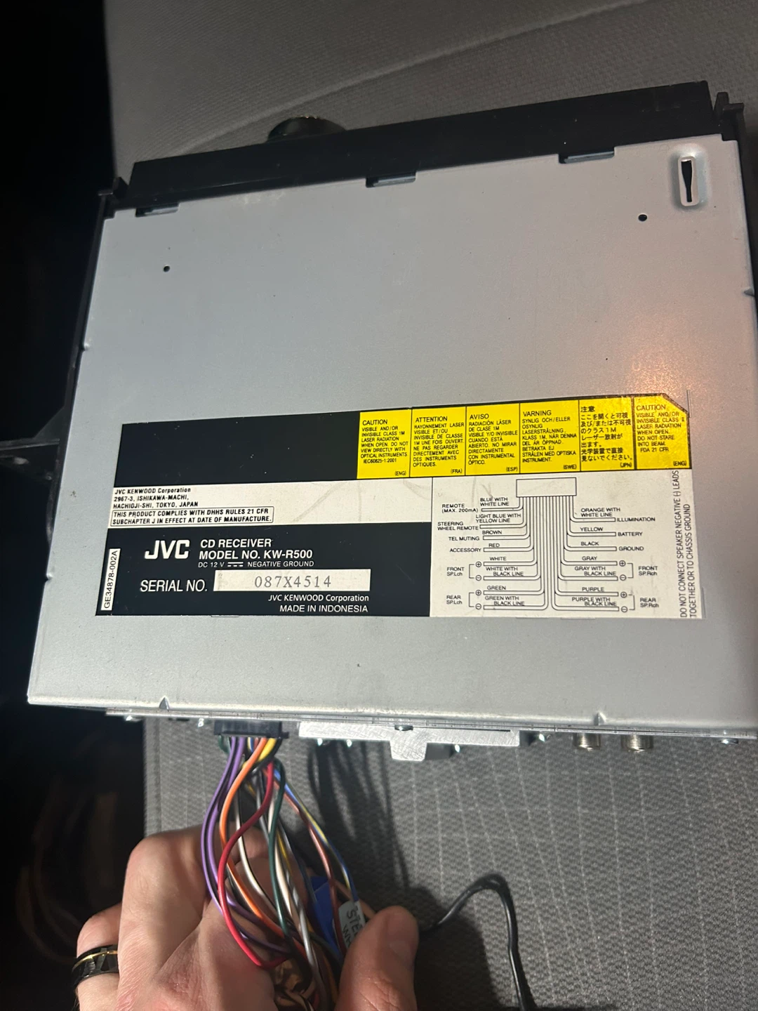 JVC KW-R500 CD Receiver Car Stereo - photo 2