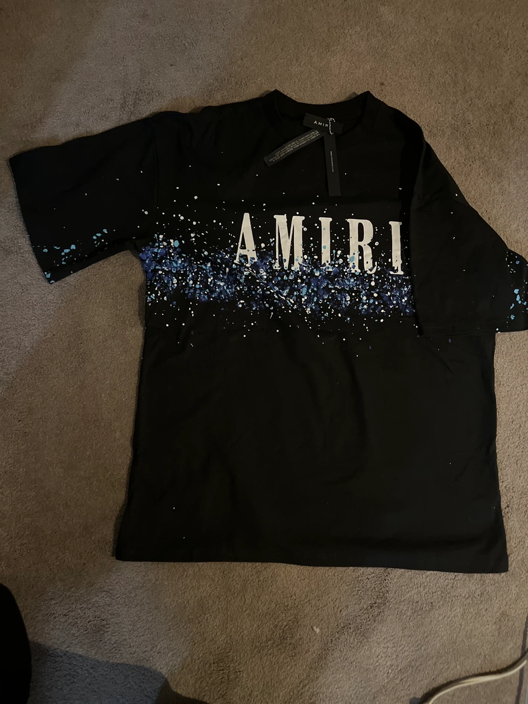 Amiri T-Shirt Black Splatter Design - photo 2