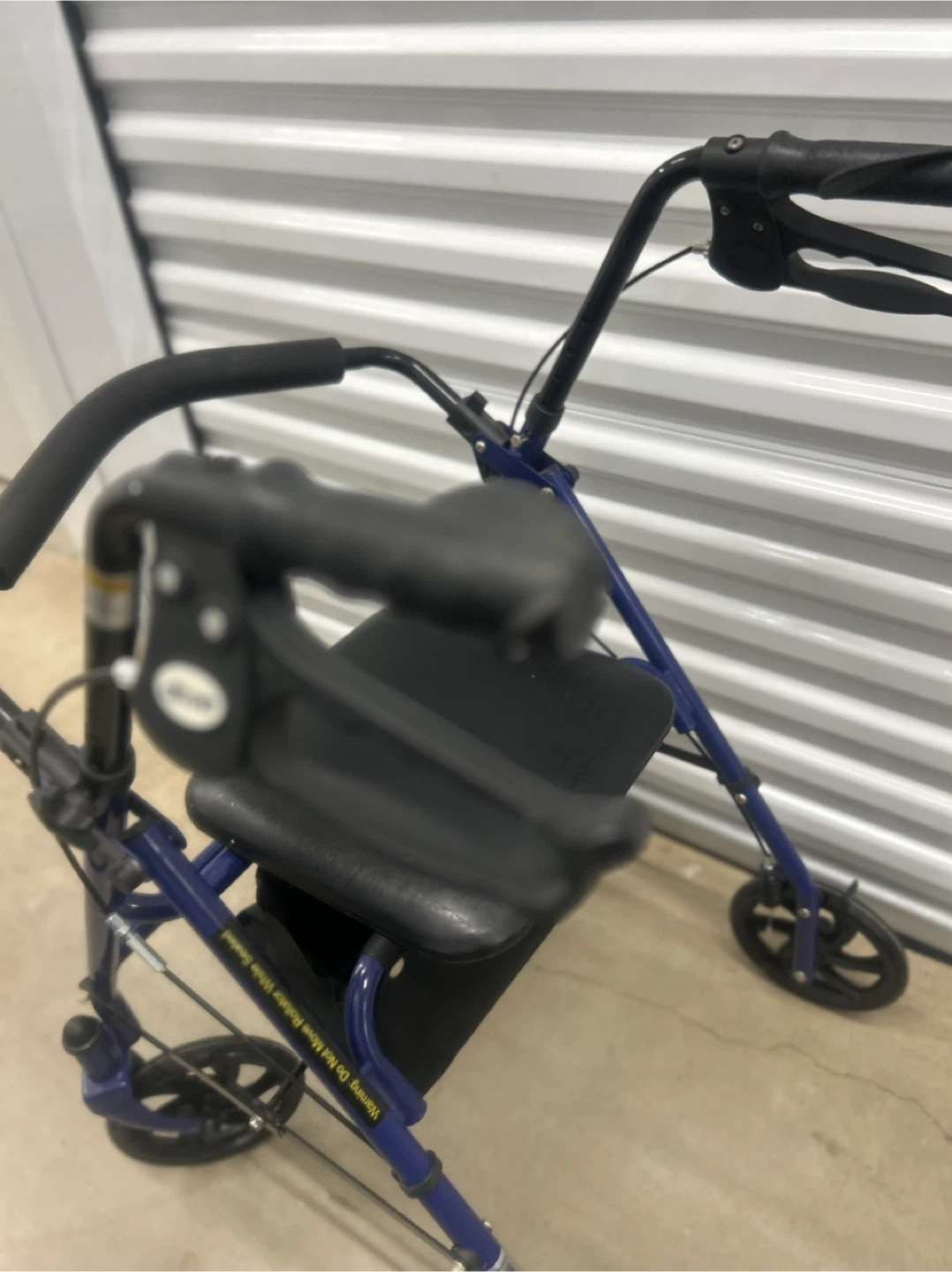 Drive Medical Blue Walker with Seat and Wheels - photo 2