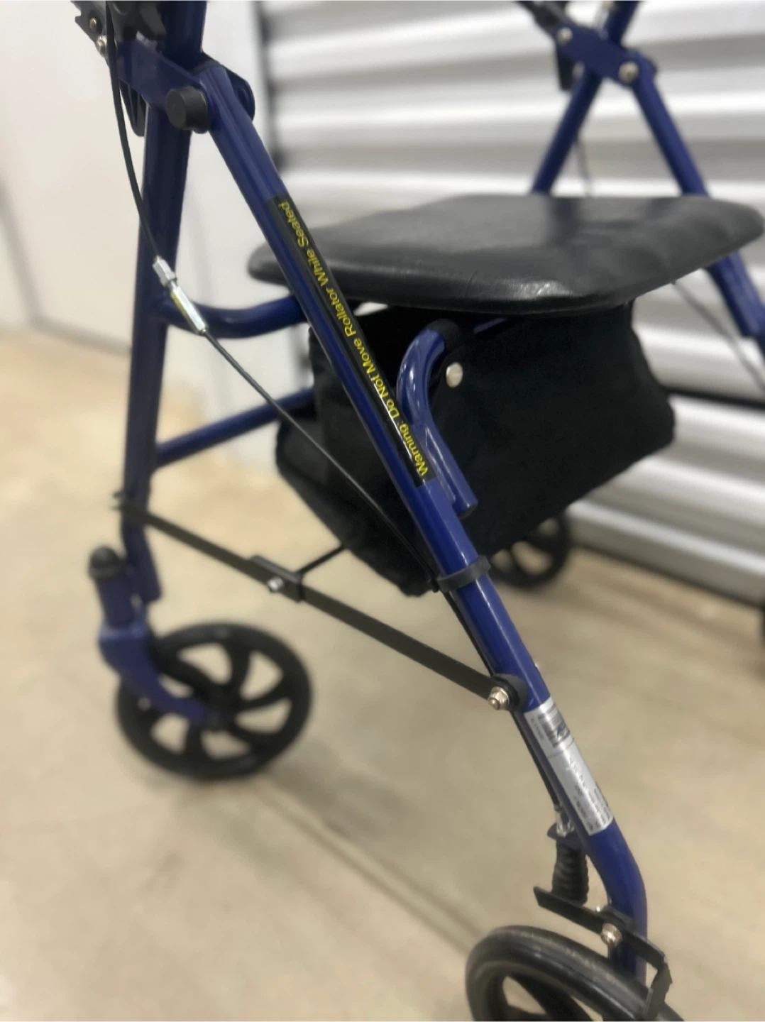 Drive Medical Blue Walker with Seat and Wheels - photo 3