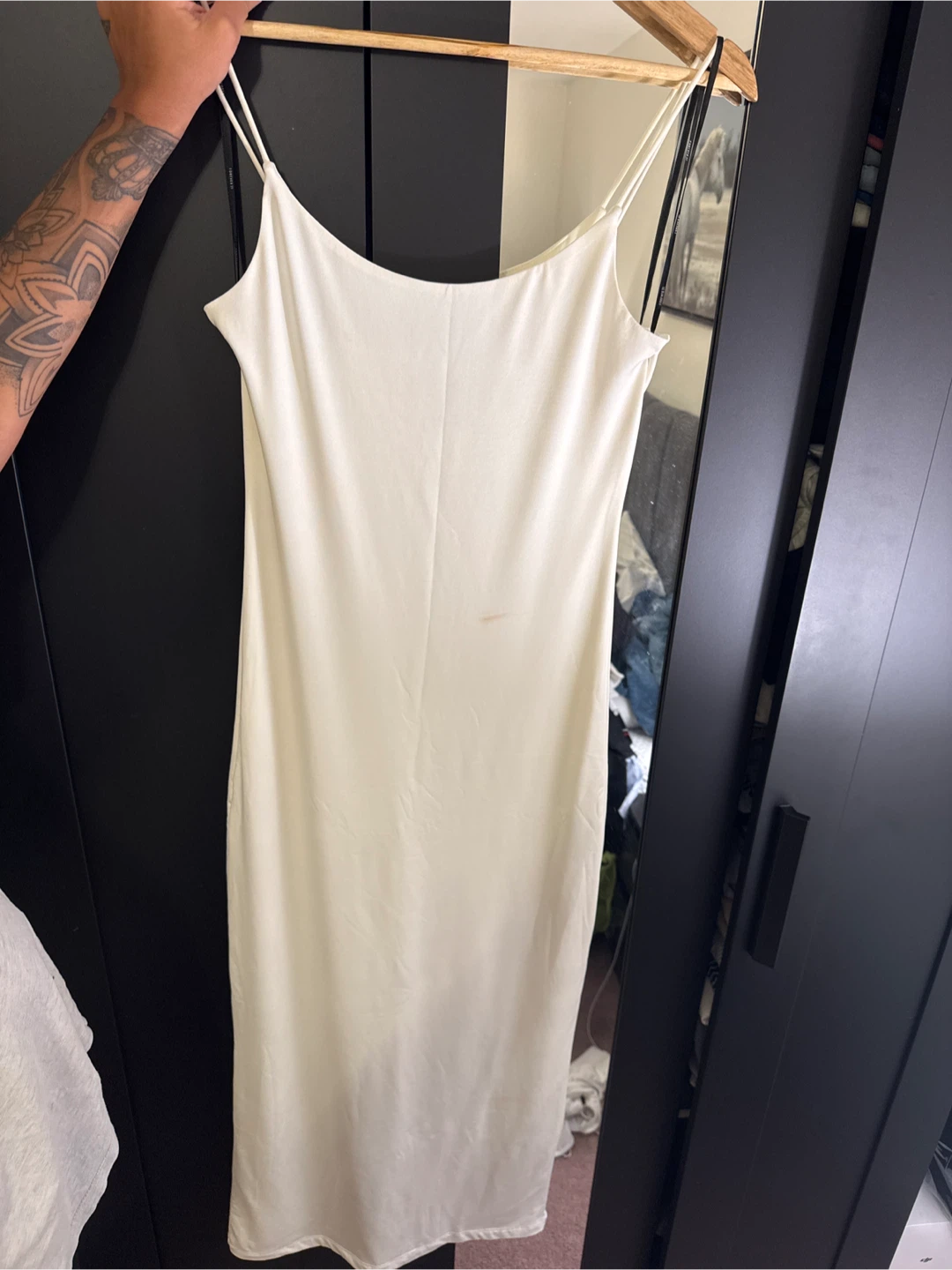 Cream Slip Dress
