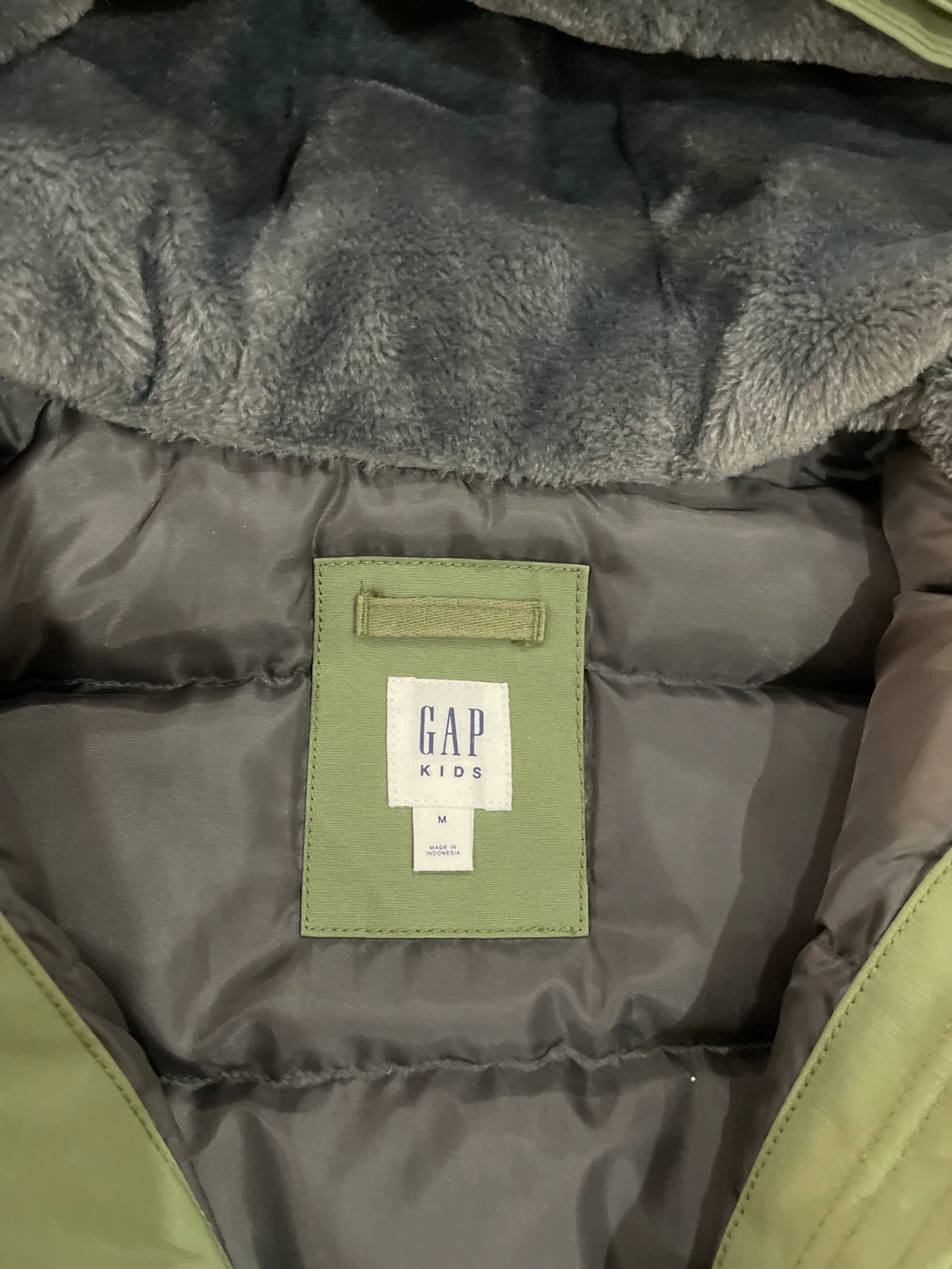 GAP Kids Puffer Winter Jacket - Green - Size M - photo 2