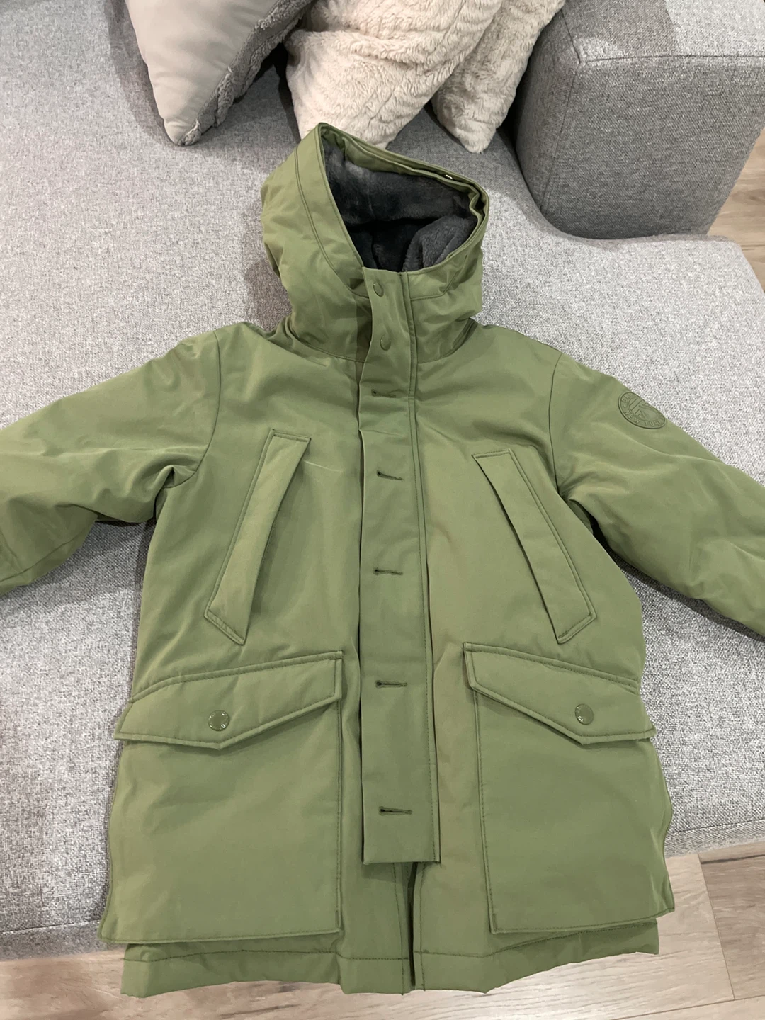 GAP Kids Puffer Winter Jacket - Green - Size M