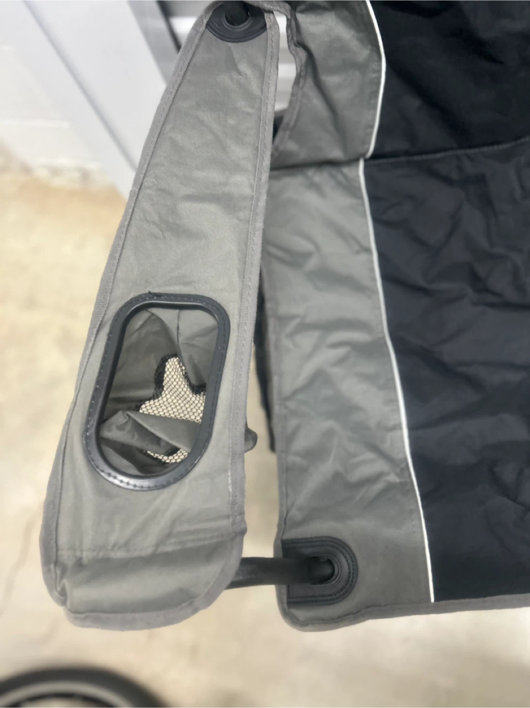 Gray and Black Folding Camping Chair with Cup Holders - photo 5