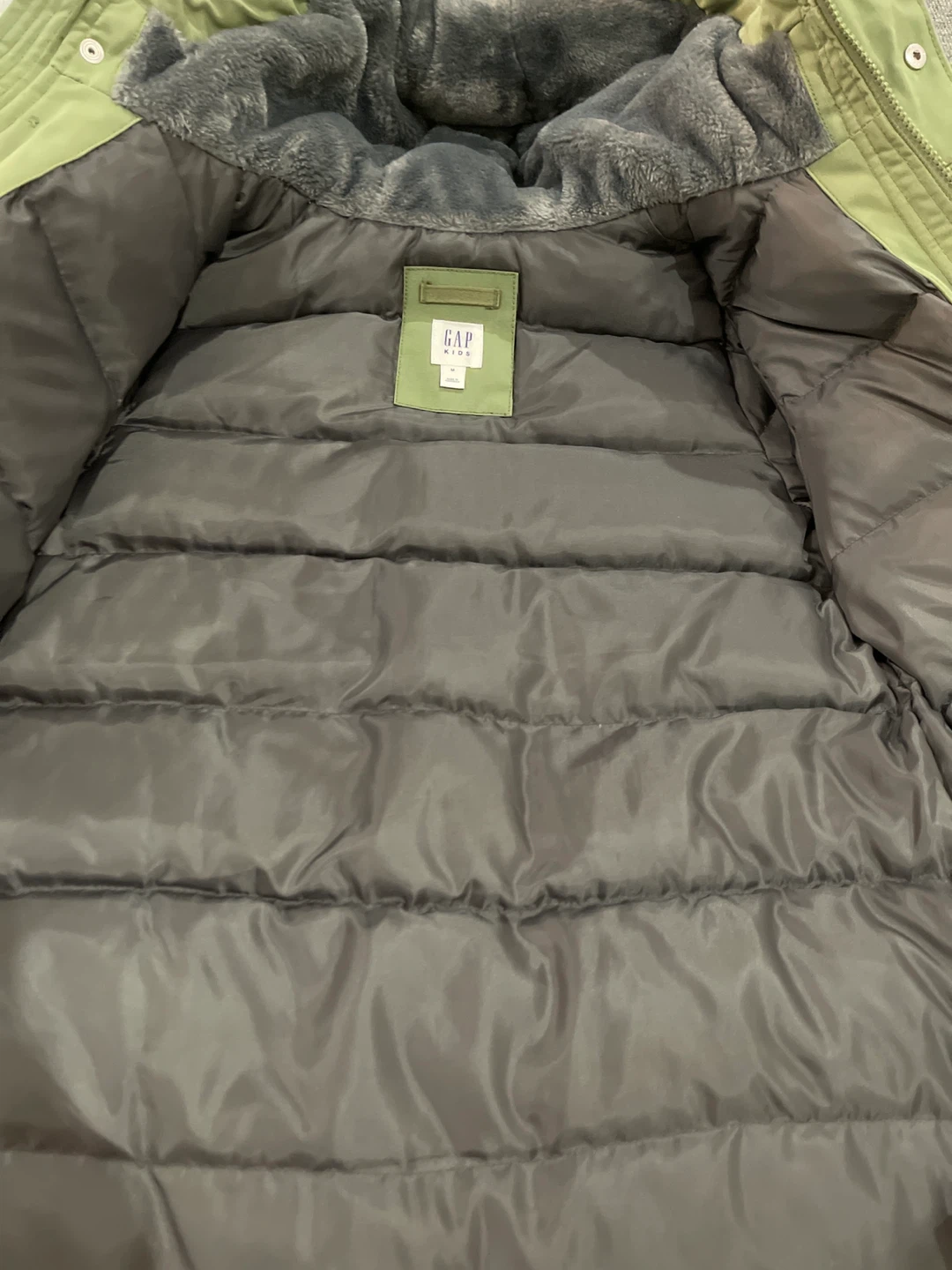 GAP Kids Puffer Winter Jacket - Green - Size M - photo 4