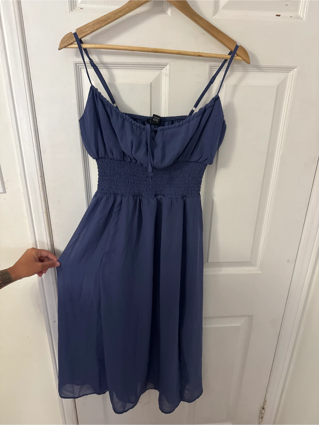 Forever 21 Blue Smocked Sundress Size Medium