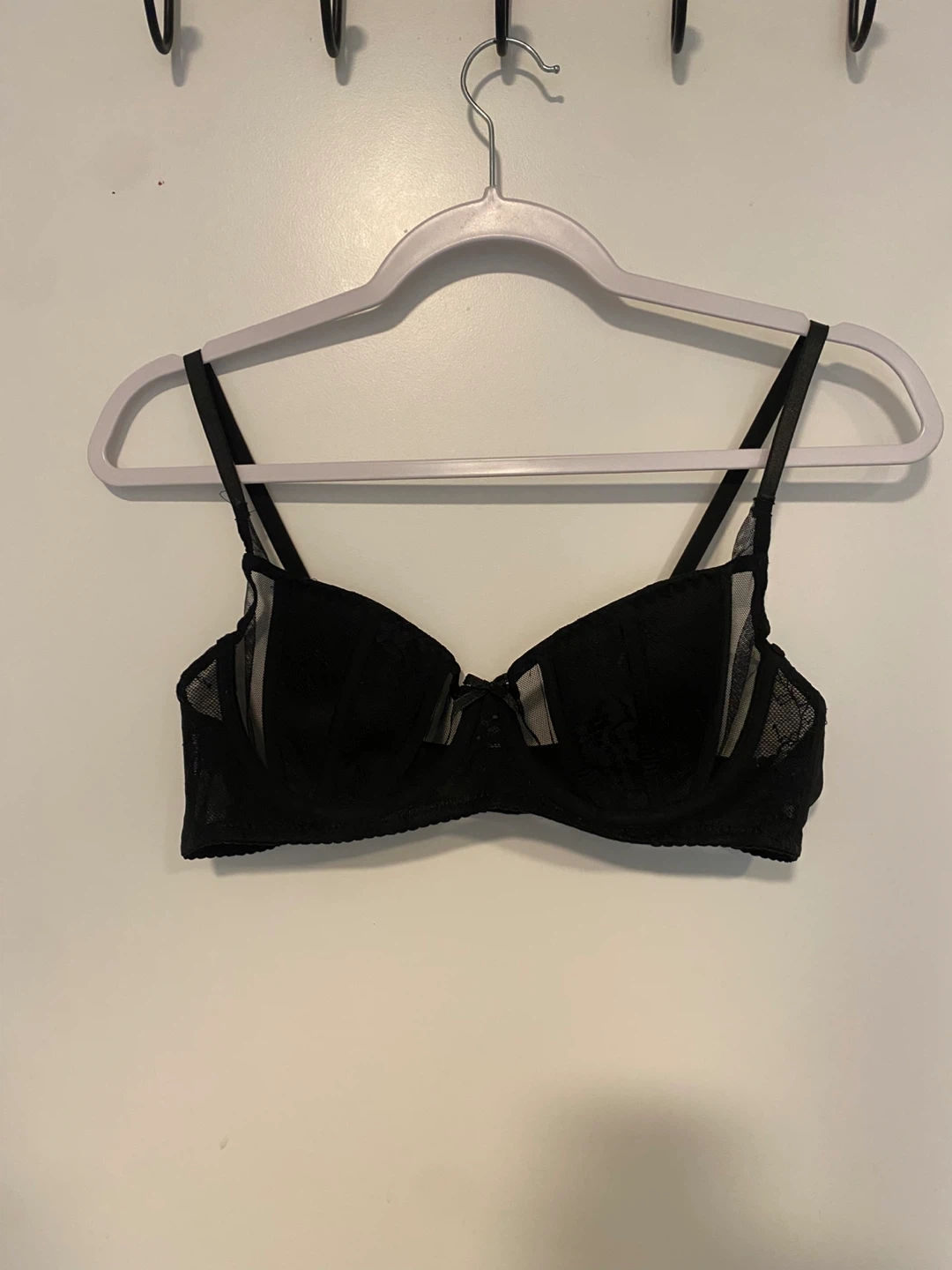 Black Lace Mesh Bra