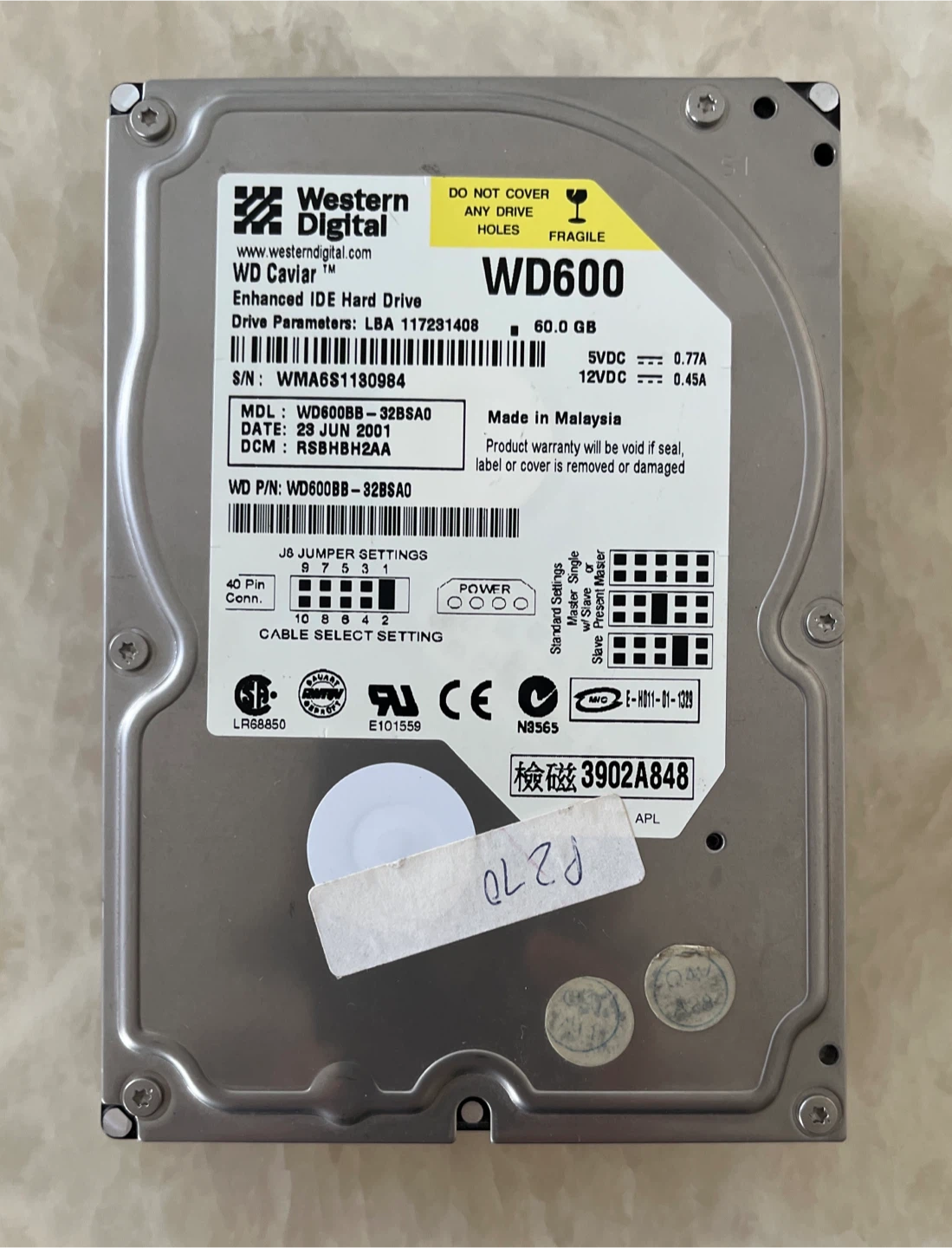 Western Digital WD600 Caviar Hard Drive