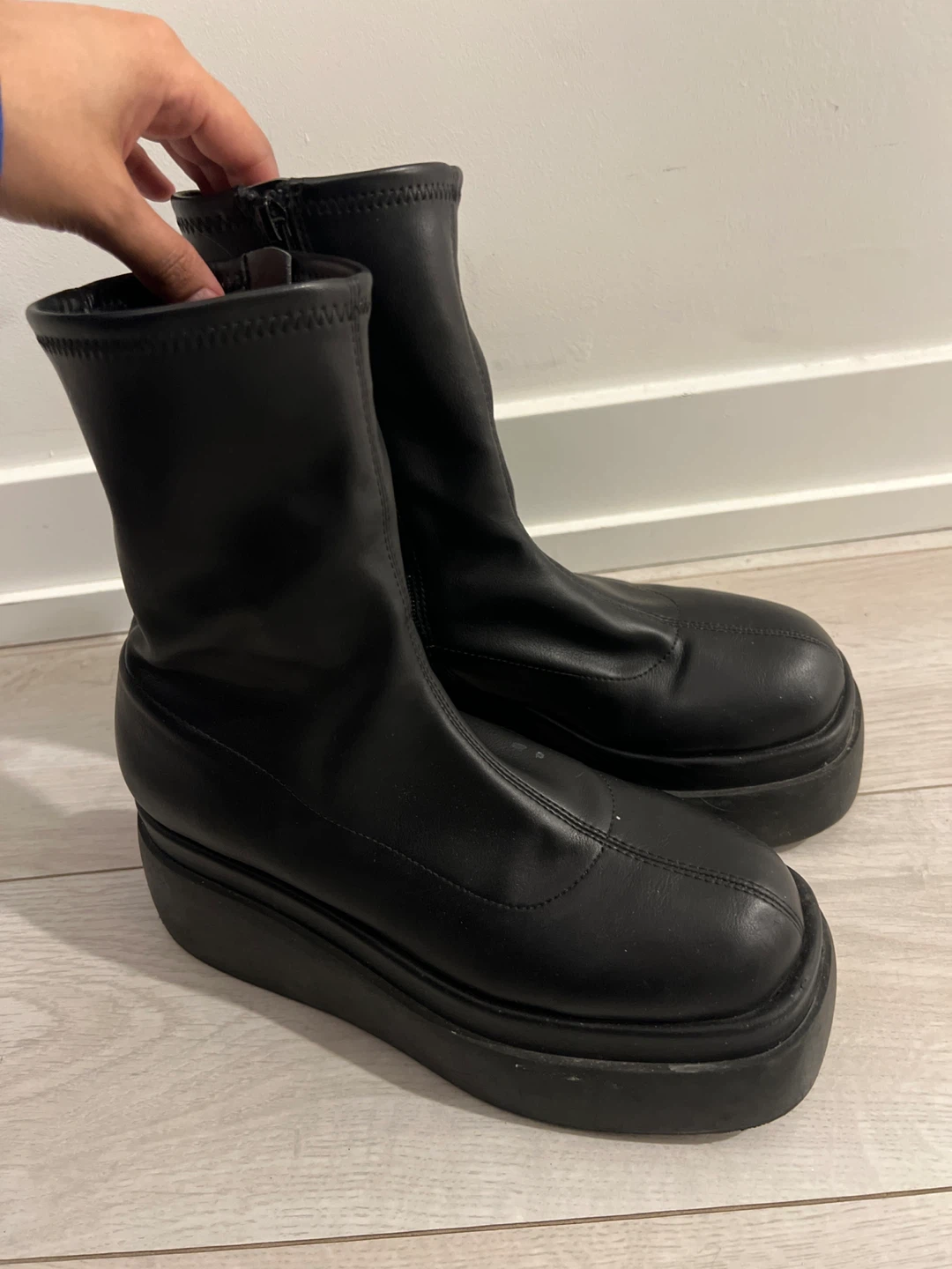 Call it Spring Chunky Black Platform Boots