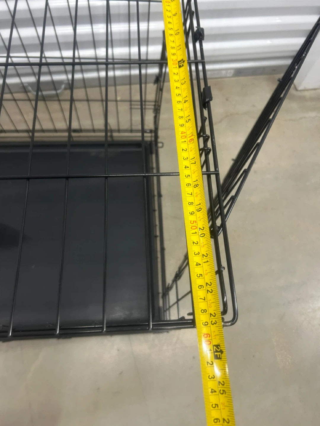 Black Metal Dog Crate with Tray - photo 4