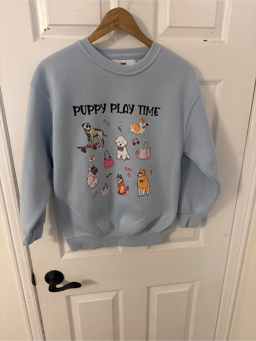 U Kids Oversized "Puppy Play Time" Sweatshirt Size M