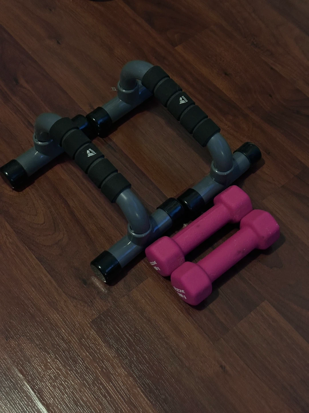Push Up Bars with Dumbbells