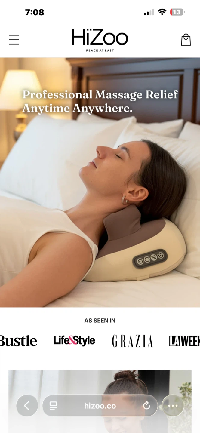 HiZoo Neck Massager for Professional Massage Relief