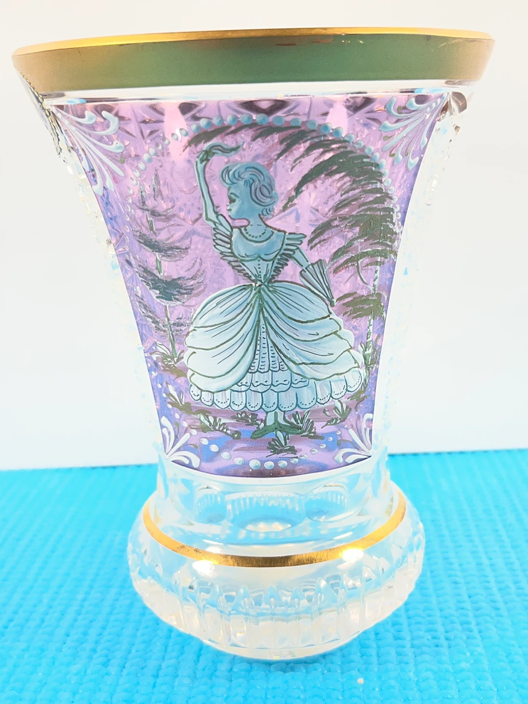Bohemia Crystal Vase with Gold Rim - photo 2