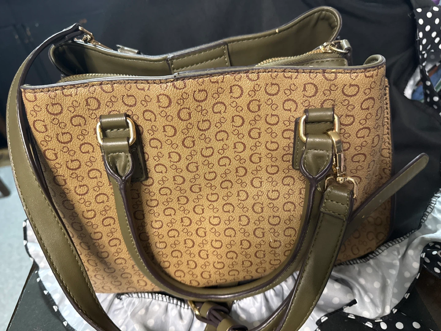 “Authentic Guess Monogram Tote Purse – Excellent Condition - photo 2