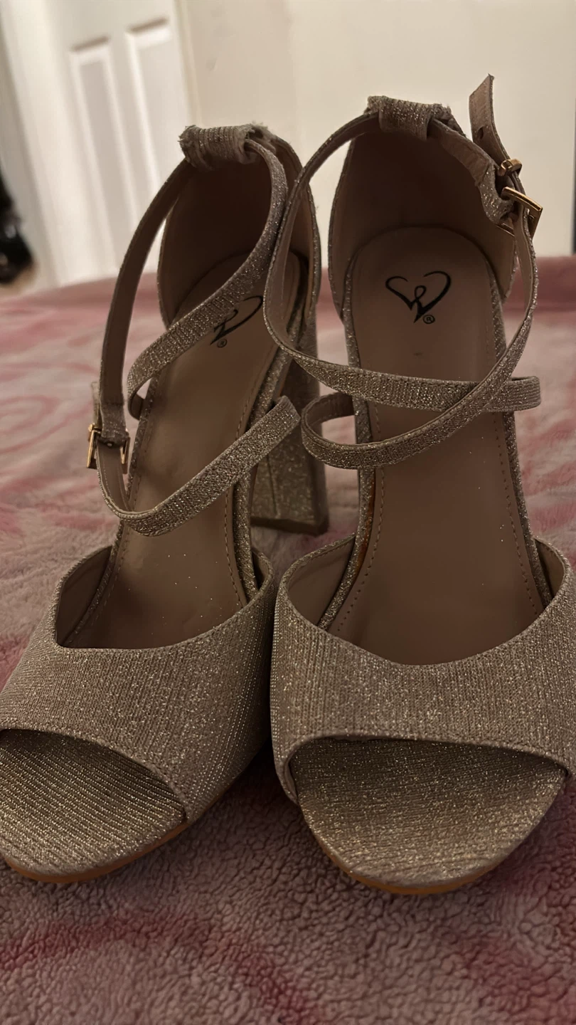 Women's Glitter Heeled Sandals