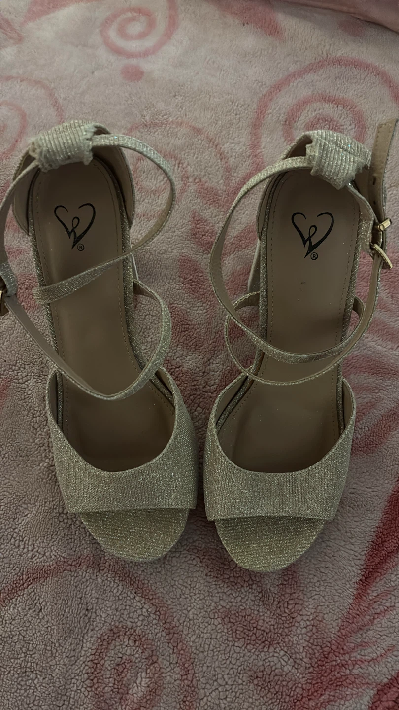 Women's Glitter Heeled Sandals - photo 2