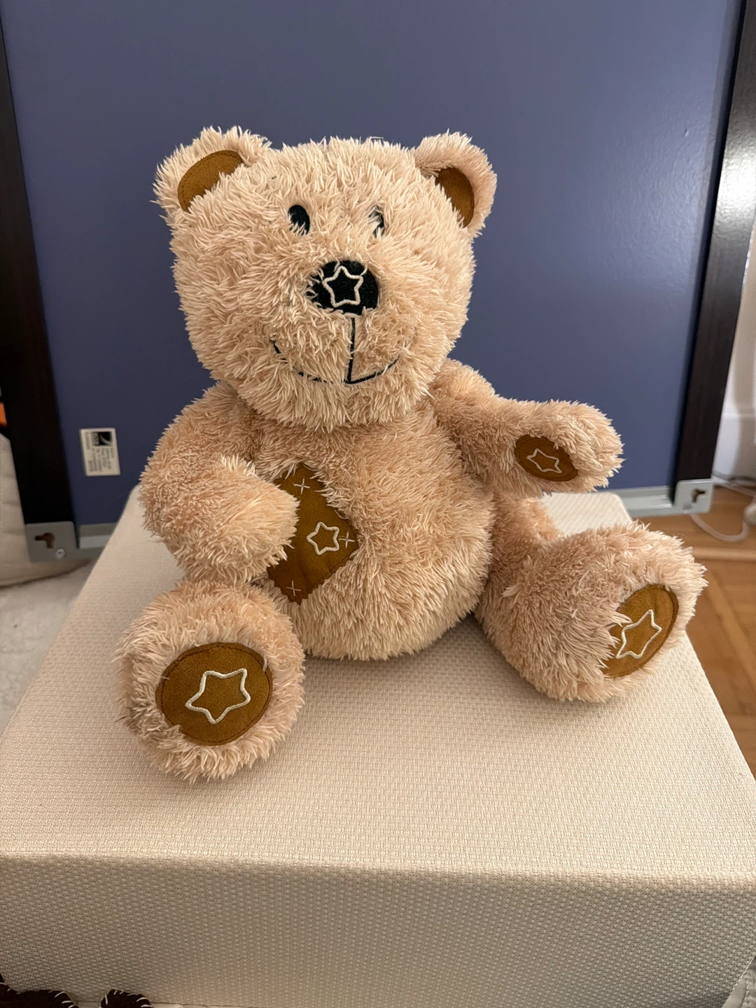 Plush Teddy Bear with Star Patches