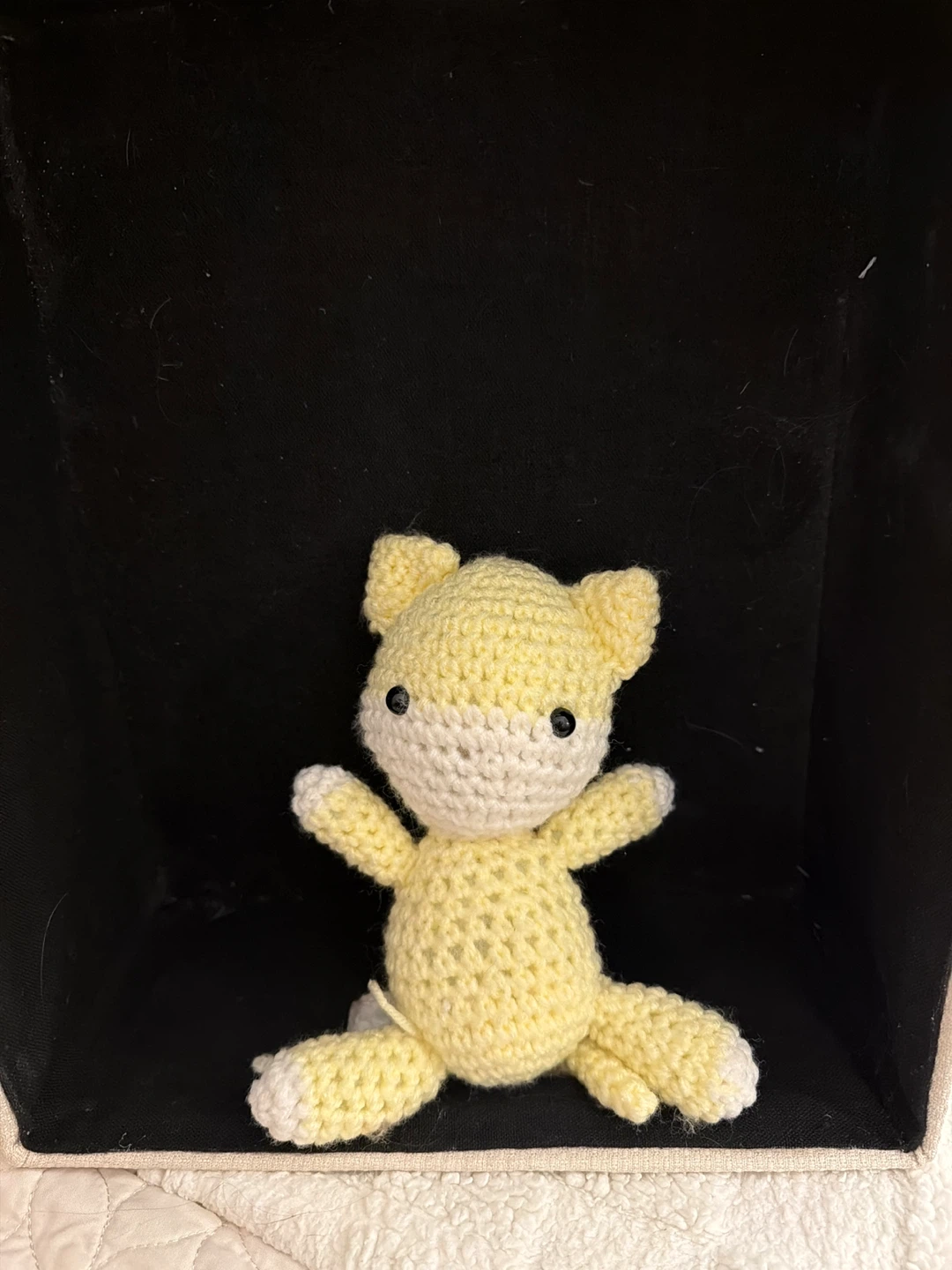 Handmade Yellow Crochet Animal Toy