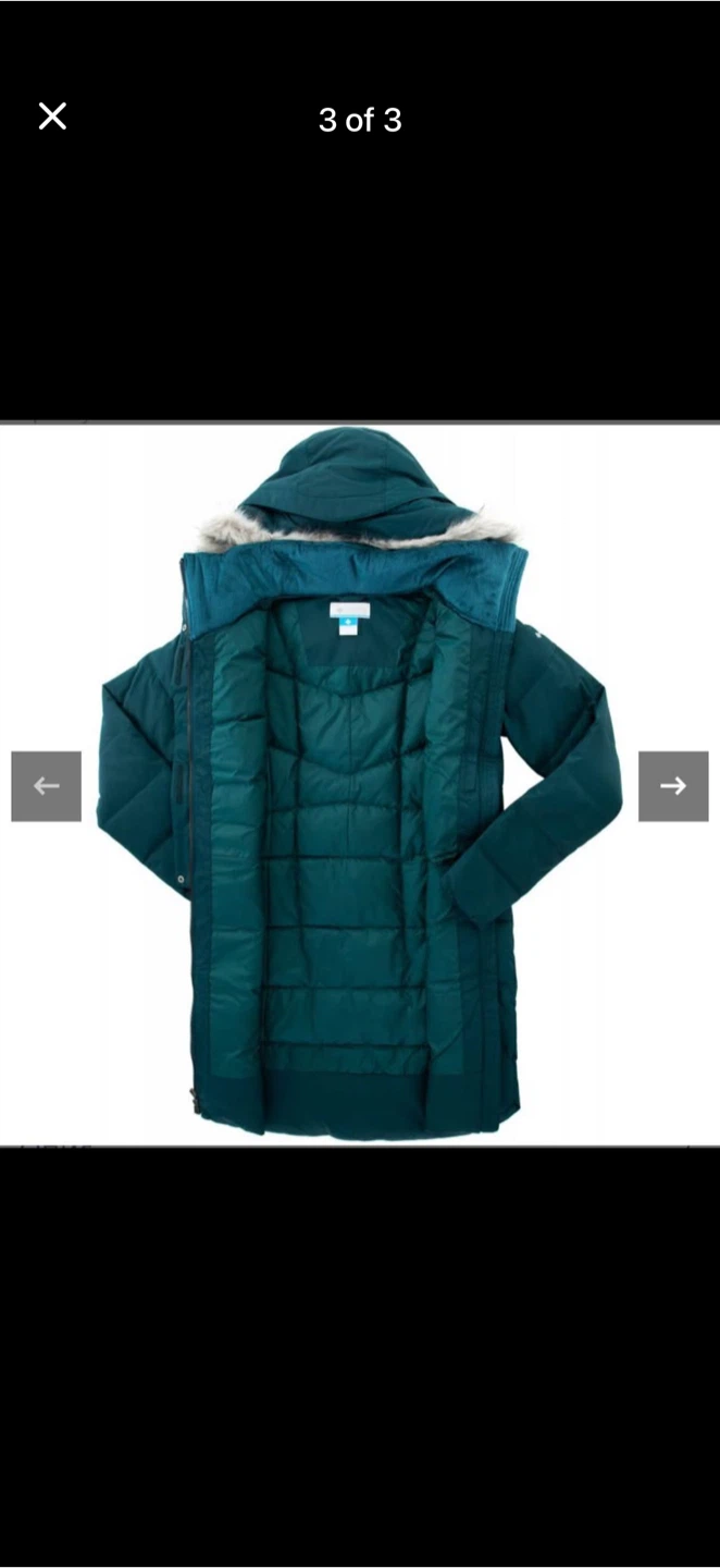 Columbia Women's Dark Green Puffer Jacket with Fur Hood - photo 2