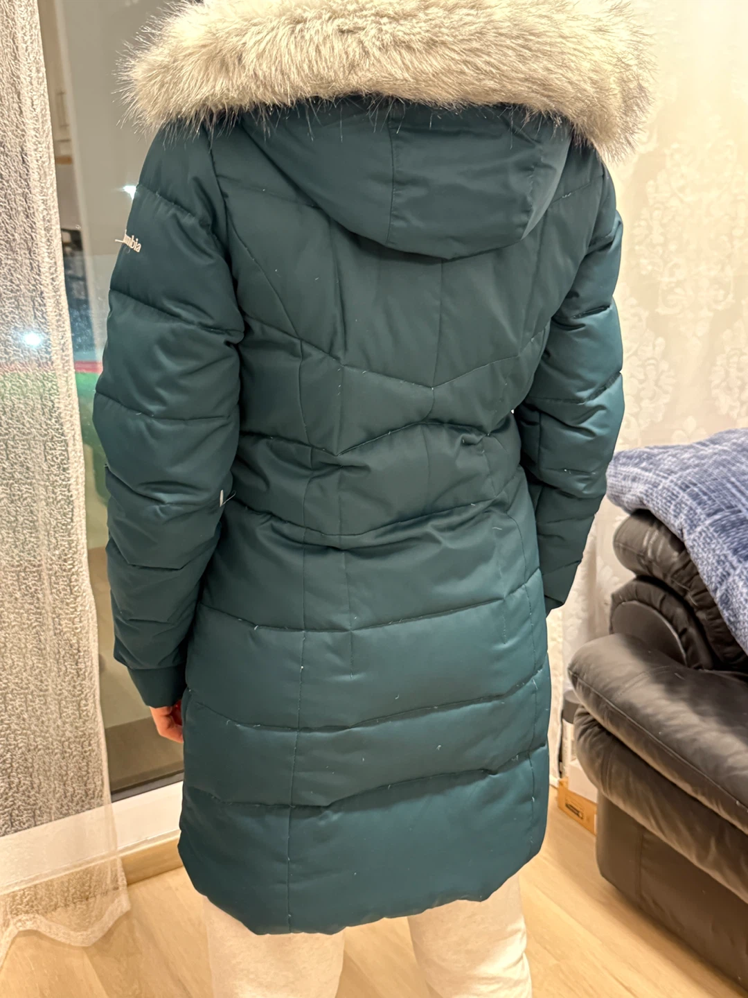 Columbia Women's Dark Green Puffer Jacket with Fur Hood - photo 3