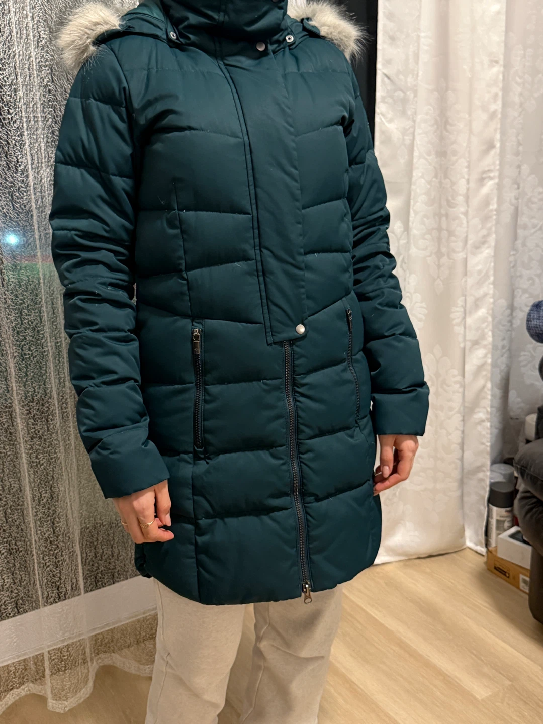 Columbia Women's Dark Green Puffer Jacket with Fur Hood - photo 4