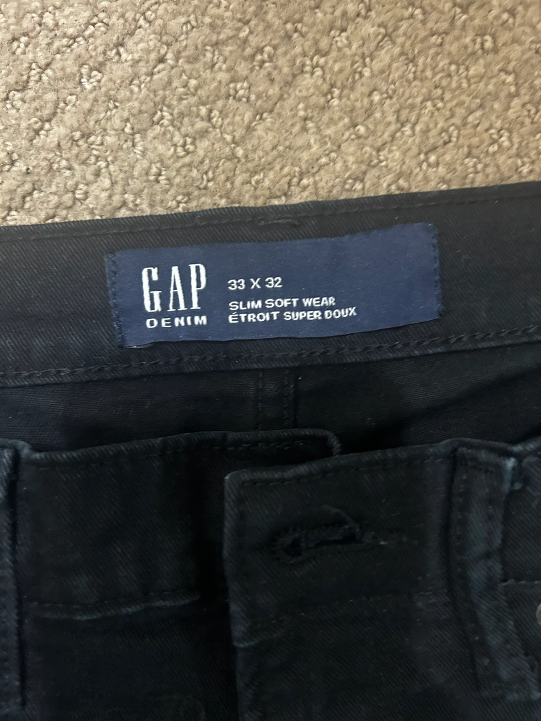 Men GAP Slim Soft Wear Jeans - Black & Grey - 33x32 - photo 4